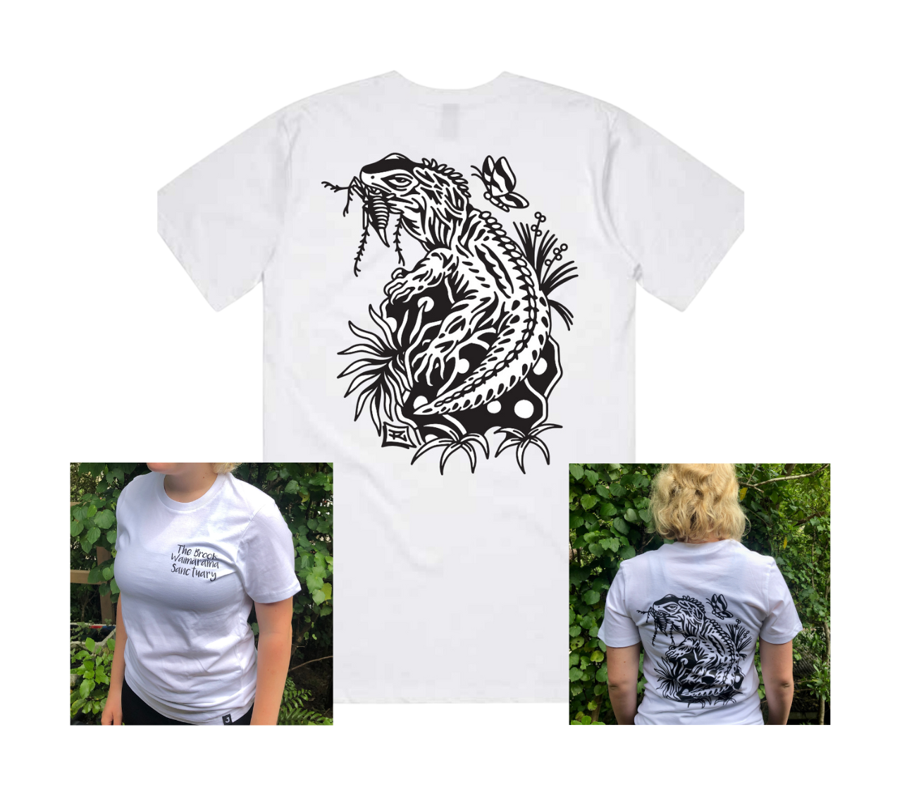 Tuatara short sleeve t-shirt (unisex, white)